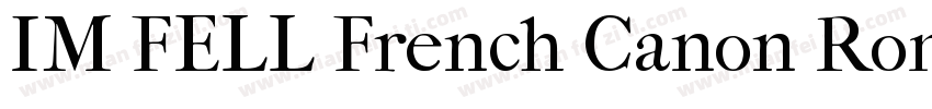 IM FELL French Canon Roman字体转换